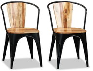 Dining chairs solid acacia wood 2 pcs - Dining Chair