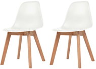 Dining chair 2 pcs white plastic - Dining Chair