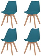 Dining chairs 4 pcs turquoise faux leather - Dining Chair