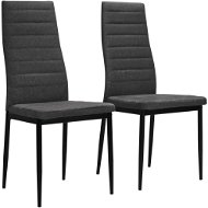 Jedálenské stoličky 2 ks tmavosivé textil - Jedálenská stolička