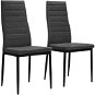 Dining chairs 2 pcs dark gray textile - Dining Chair