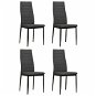 Dining chairs 4 pcs dark gray textile - Dining Chair