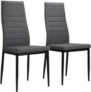 Dining chairs 2 pcs light gray textile - Dining Chair