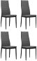 Dining chairs 4 pcs light gray textile - Dining Chair