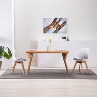 Dining chairs 2 pcs white and black faux leather - Dining Chair