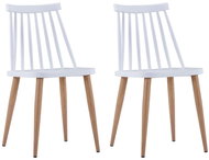 Dining chairs 2 pcs white plastic - Dining Chair