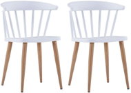 Dining chairs 2 pcs white plastic - Dining Chair