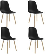 Dining chair 4 pcs black plastic - Dining Chair