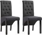 Dining chairs 2 pcs dark gray textile - Dining Chair