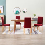 Dining chairs 4 pcs burgundy textile - Dining Chair