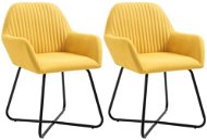 Jedálenské stoličky 2 ks žlté textil - Jedálenská stolička