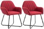 Dining chairs 2 pcs burgundy textile - Dining Chair