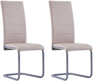 Cantilever dining chairs 2 pcs cappuccino faux leather - Dining Chair