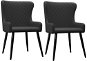 Dining chairs 2 pcs black textile - Dining Chair
