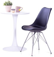 Dining chair 4 pcs black faux leather - Dining Chair