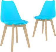 Dining chair 2 pcs blue plastic - Dining Chair