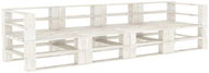 Garden Sofa White 4-seater made of Pallets Wood 3052166 - Garden Sofa