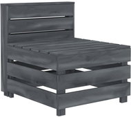 Garden sofa from pallets wood gray 49352 - Garden Sofa
