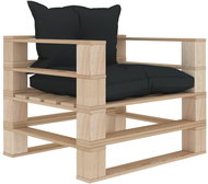 Zahradní pohovka z palet s antracitovými poduškami dřevo 3052228 - Zahradní pohovka