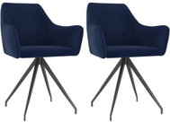 Dining chairs 2 pcs blue velvet - Dining Chair