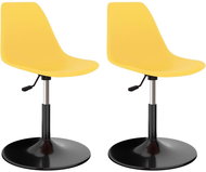 Swivel dining chairs 2 pcs yellow PP - Dining Chair