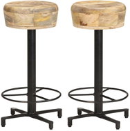 Bar stools 2 pcs 66 cm solid mango wood - Bar Stool
