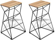 Bar stools 2 pcs solid mango wood - Bar Stool