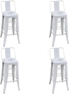 Bar Stools 4 pcs White Steel - Bar Stool