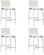 Bar Stools 4 pcs White Synthetic Leather - Bar Stool