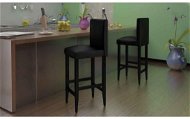 Barové stoličky 4 ks čierne umelá koža - Barová stolička