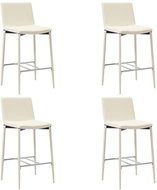 Bar Stools 4 pcs Cream Artificial Leather - Bar Stool
