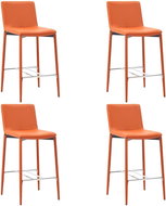 Bar Stools 4 pcs Orange Faux Leather - Bar Stool