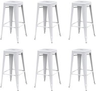 Bar Stools 6 pcs White Steel - Bar Stool