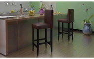 Bar Stools, 6 pcs, Dark Brown Faux Leather - Bar Stool