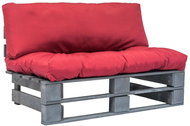 Zahradní pohovka z palet s červenými poduškami borovice 275289 - Zahradní pohovka