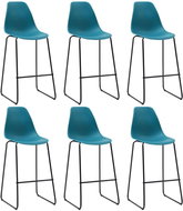 Bar Stools 6 pcs Turquoise Plastic - Bar Stool