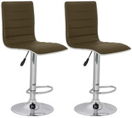 Bar stools 2 pcs brown faux leather - Bar Stool