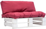 Garden Sofa made of Pallets with Red Pillows Pine 277379 - Garden Sofa