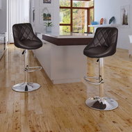 Bar stools 2 pcs brown faux leather - Bar Stool