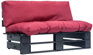 Garden sofa made of pallets with red pillows of pine 277412 - Garden Sofa