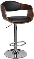 Barová stolička ohýbané drevo a umelá koža - Barová stolička