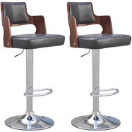 Bar stools 2 pcs black faux leather - Bar Stool