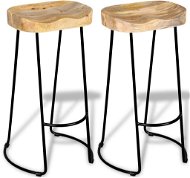 Bar stools 2 pcs solid mango wood - Bar Stool