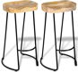 Bar stools 2 pcs solid mango wood - Bar Stool