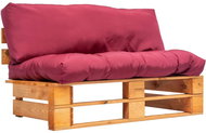 Garden sofa made of pallets with red pillows of pine 277445 - Garden Sofa