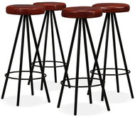 Bar stools 4 pcs genuine leather - Bar Stool