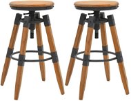 Barové stoličky 2 ks masívne jedľové drevo - Barová stolička