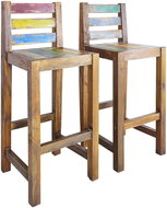 Bar Stools 2pcs Solid Recycled Wood - Bar Stool