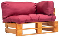 Zahradní pohovka z palet s červenými poduškami borovice 277448 - Zahradní pohovka