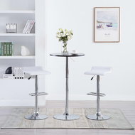 Bar stools 2 pcs white artificial leather - Bar Stool